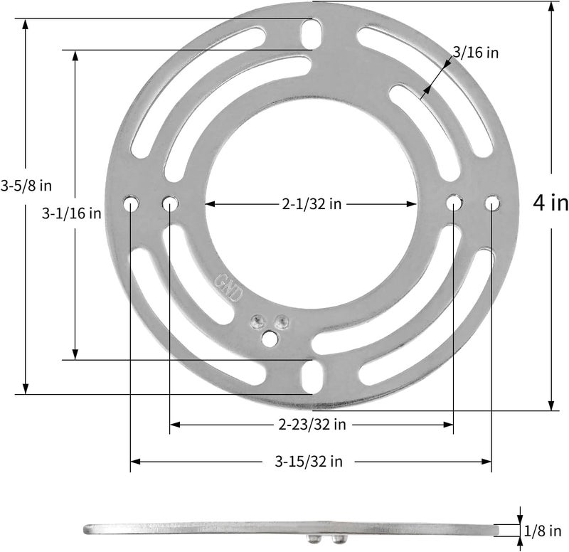 GNOLAK 6 Pack Universal Light Fixture Mounting Bracket Heavy Duty 50 LB Rated, 4 Inches Diameter Steel Round Light Crossbar Gold Acorn Cap Nuts for Ceiling Pendant Light Chandelier Wall sconces - Image 2